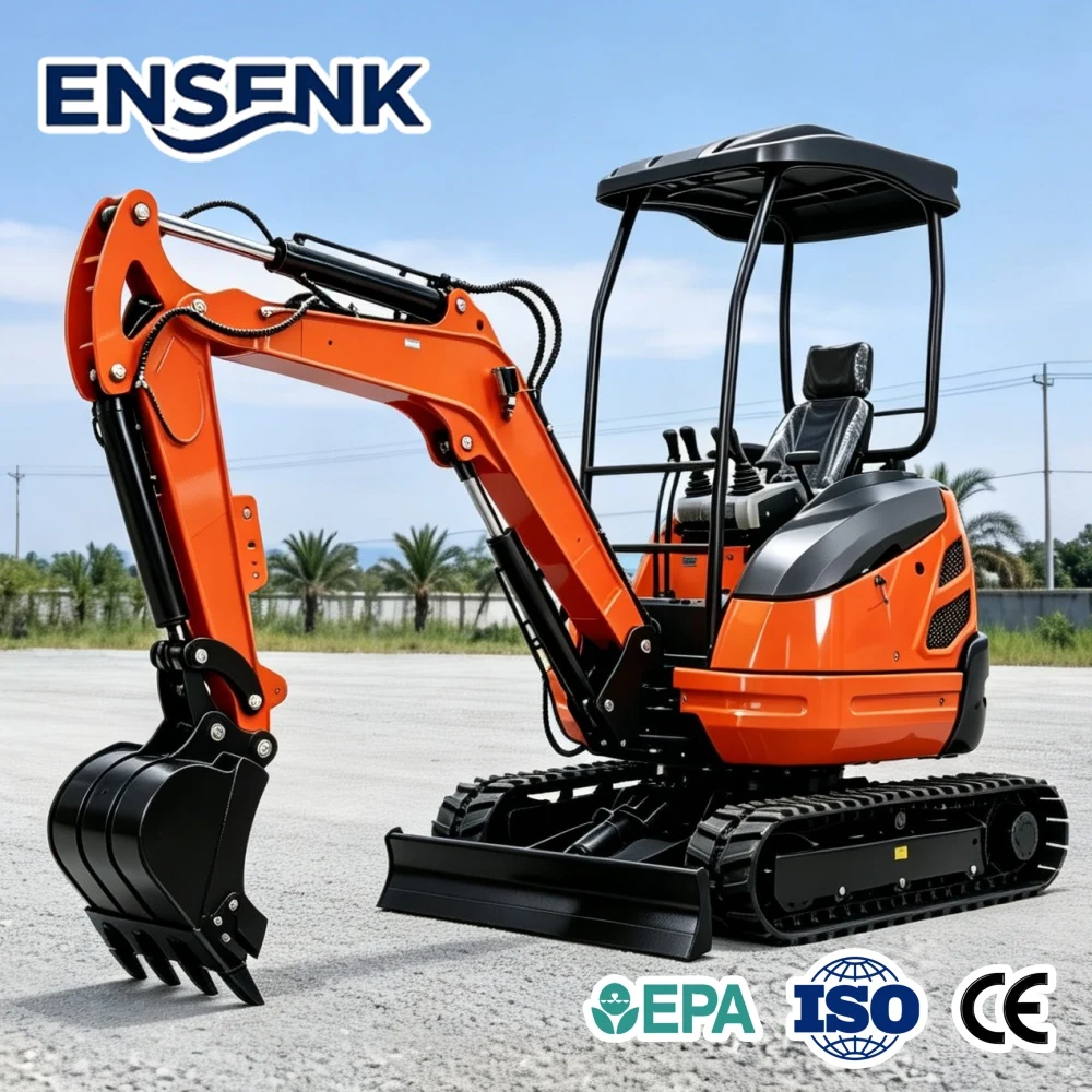 Mini Excavator 1.5T Compact With 13.5HP And 4x4 Tractor Tracks For Construction Equipment Escavatore Digger Europa Sale