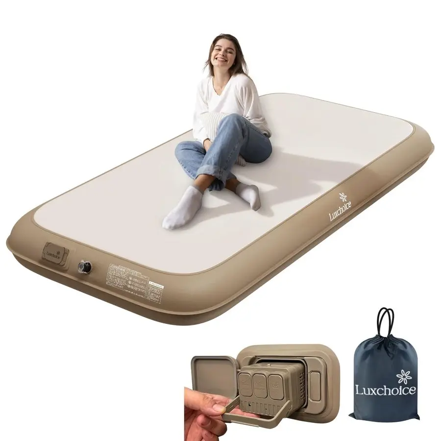 

Надувной матрас Sleep Cloud Twin со встроенным насосом, без утечки воздуха, модернизированный надувной матрас 2-х минут, регулируемая прочность, выдувной коврик