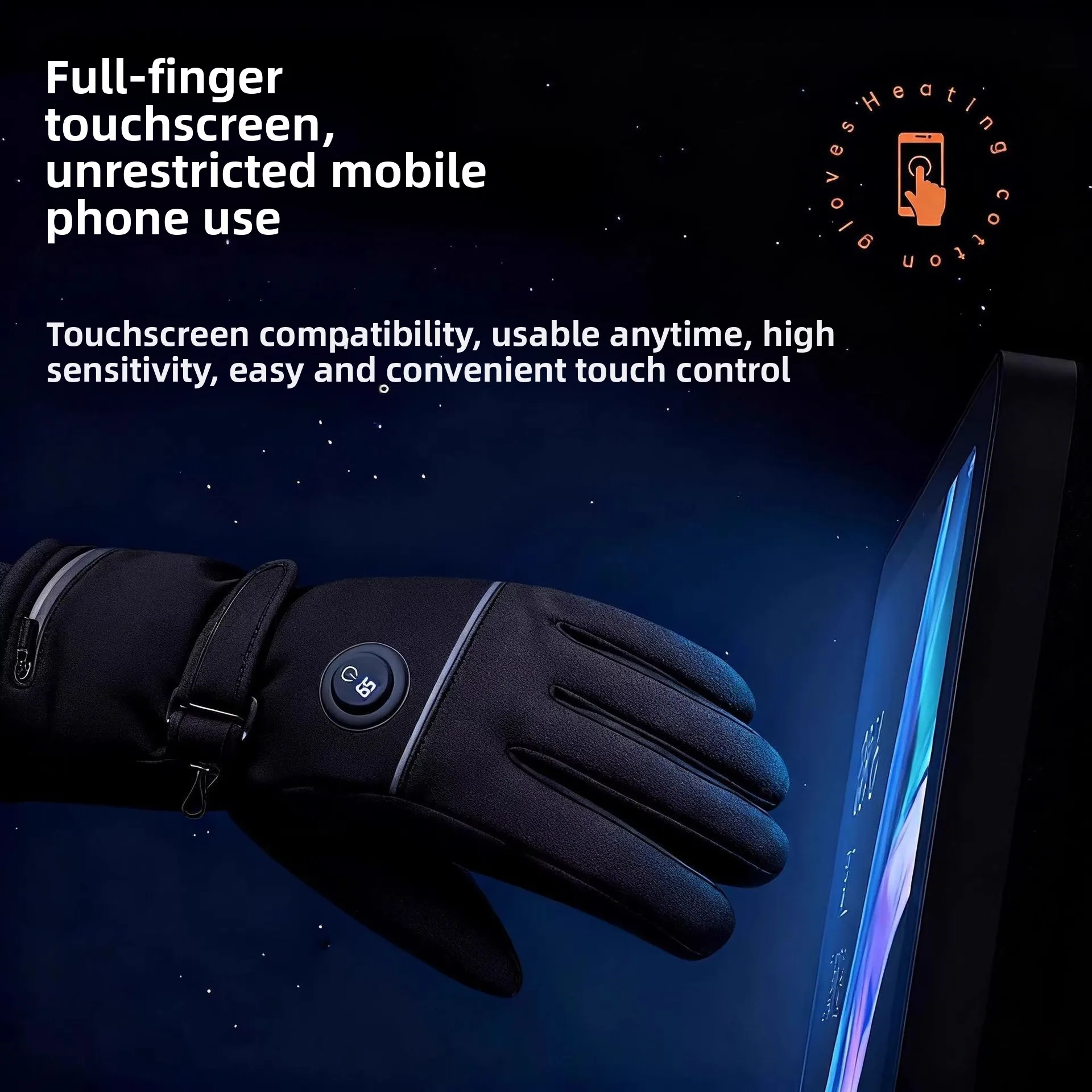 Outdoor Cycling Heating Gloves Touchscreen Windproof Warm  Heated Tee ading Skiing very Man Can Use Gloves