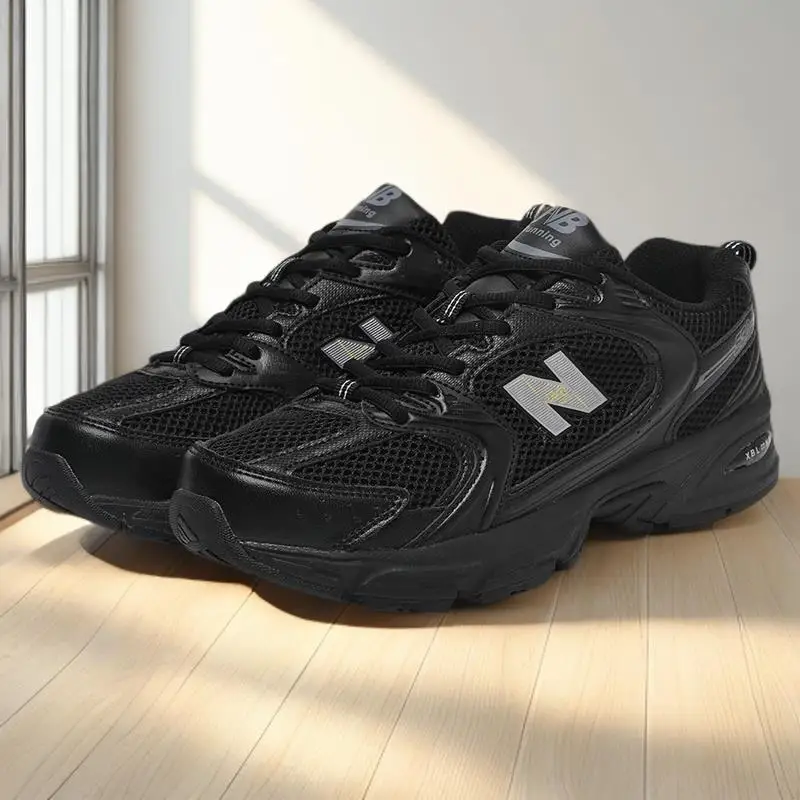 Forrado WarmBreathable sapatos casuais com sola grossa, patchwork de malha, ajuste para todas as estações