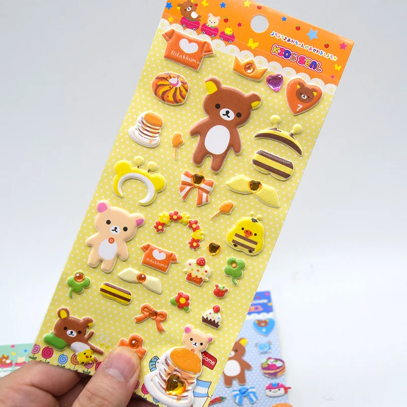 Rilakkumas Cute Little Bear Kawaii Stickers Scrapbooking Diy Journal Stationery Sticker Decoration Children\'s Birthday Gifts