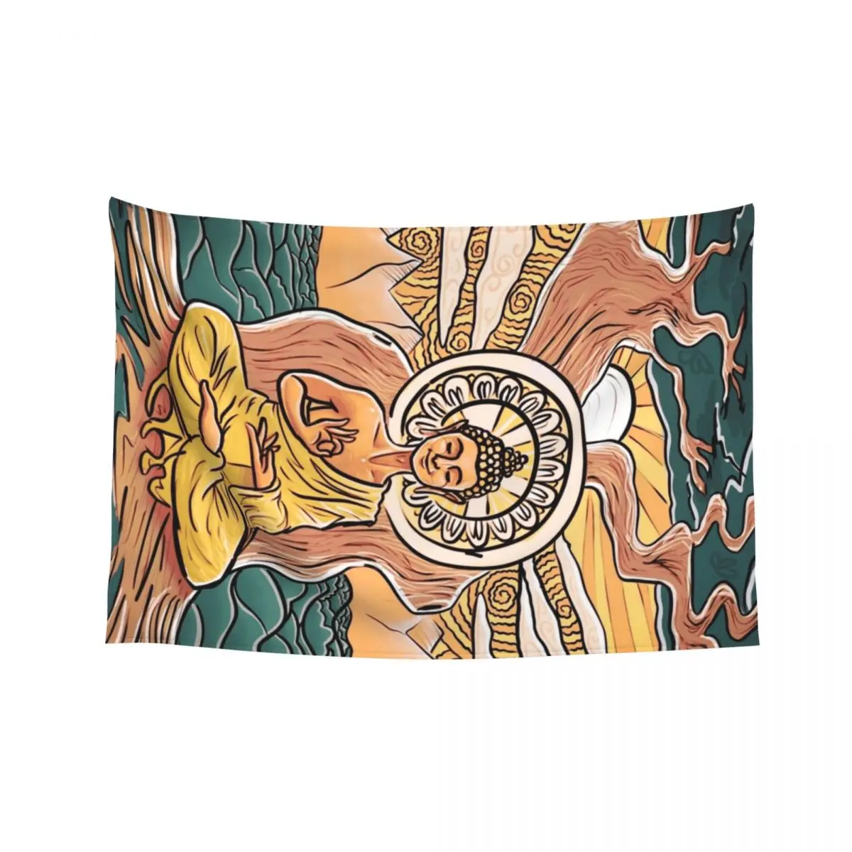 

Sunset Buddha Illustration Tapestry Room Decoration Aesthetic Home And Comfort Decor Wall Decor Tapestry