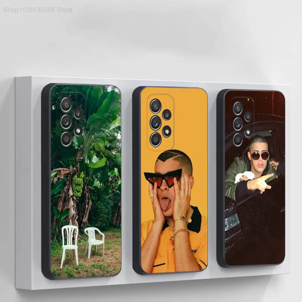 

Singer B-Bad B-Bunny Phone Case For Samsung S 25,24,23,22,30,21,10,9,Ultra,Plus,Lite,FE,4,5G Black Soft Case