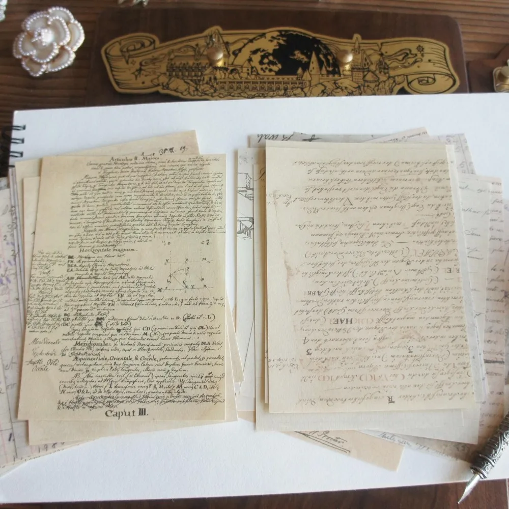 30 ورقة كتاب من أكثر من عقد من الحروف تصميم خلفية ورق الحرف هدية الديكور سكرابوكينغ اليدوية DIY بها بنفسك