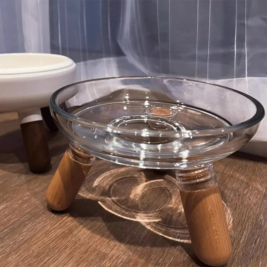 500ml Cat Feeder Dog Bowl Is Not Easy To Knock Over Increased Height To Protect Cervical Spine Things for Pet Cat Accessories