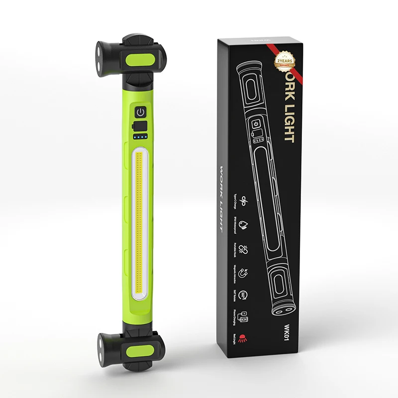 New Emergency Repair Work Light Multifunctional Magnetic Flashlight with COB and Hook for Car and Outdoor Use for 5200mAh
