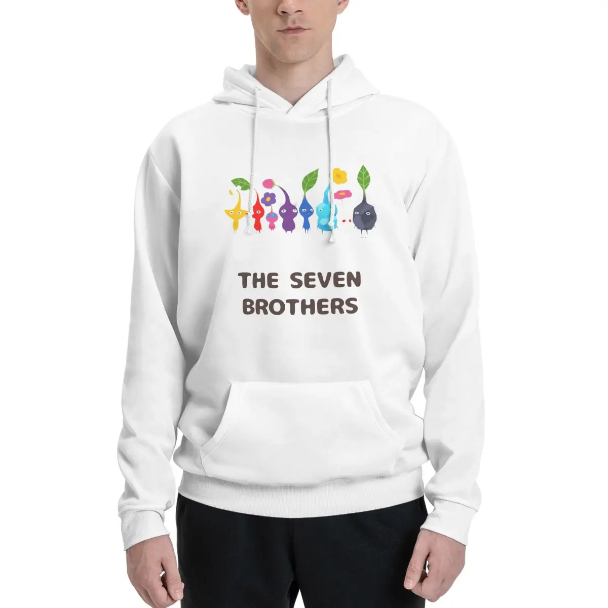 Graphic Cool Pikmin Pikmin Couples Plus Velvet Hooded Sweater Top quality Activity competition Beautiful Hooded rope pullover