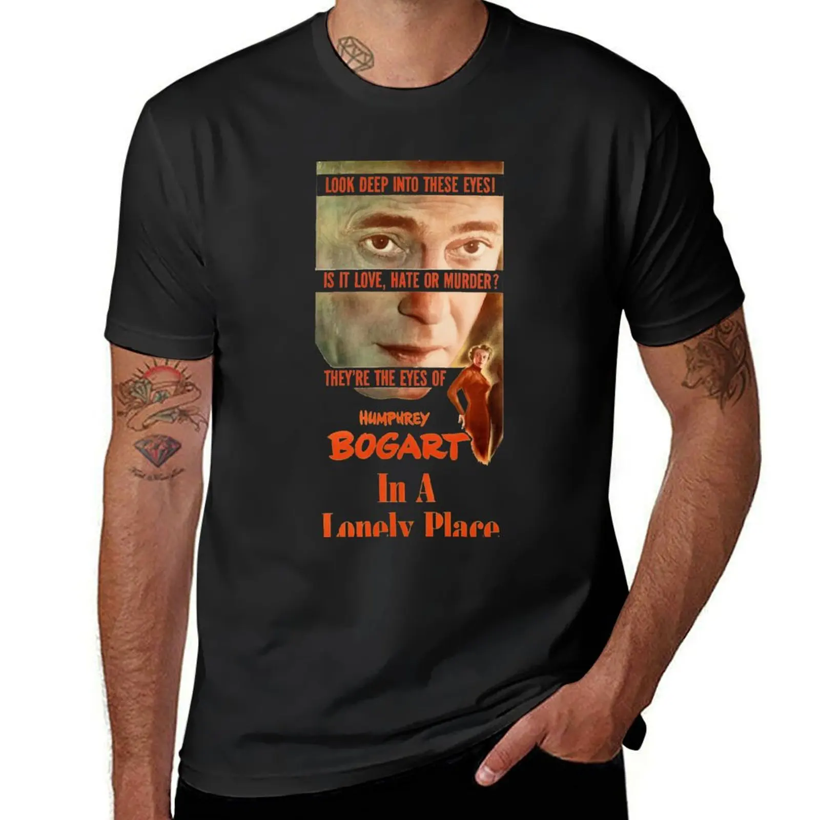 In a Lonely Place Movie Poster T-Shirt blacks vintage clothes Men's cotton t-shirt