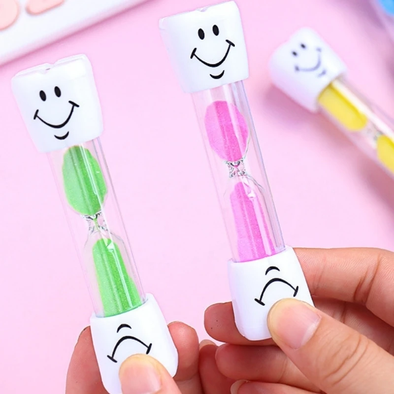 1-20PCS 3 Minutes Mini Colorful Sand Clock Timer Kids Brush Teeth Timer Creative Anti Fall Watch Hourglass Set Christmas Gifts