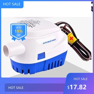 

7220NEW Oversea 1100GPH Лодка 12V Морской автоматический погружной насос для трюмной воды Полностью автоматический поплавковый выключатель Внутренний