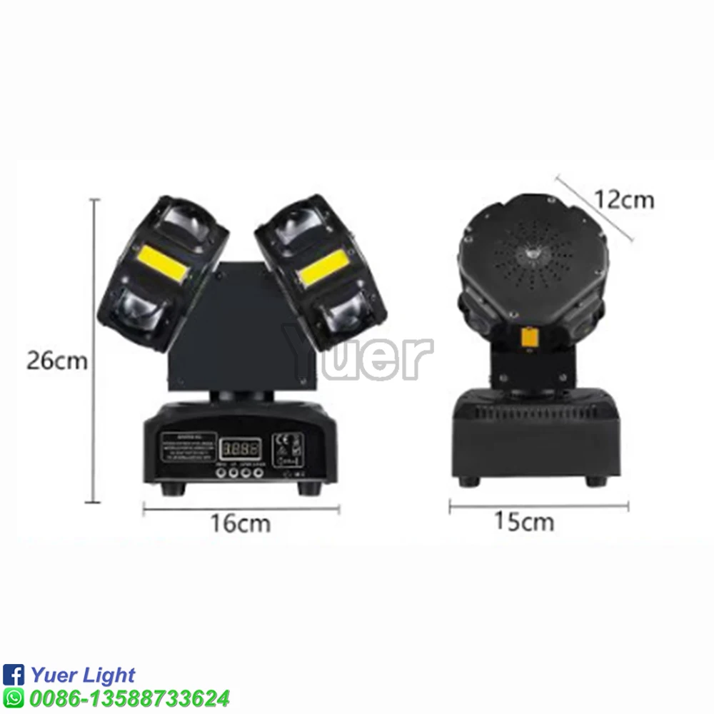 Imagem -05 - Led Moving Head Beam Light Luz Estroboscópica Rotação Dmx Braços Duplos Filmes Cabeças para dj Party Luzes do Laser rg 8x10w Rgbw 4in 1