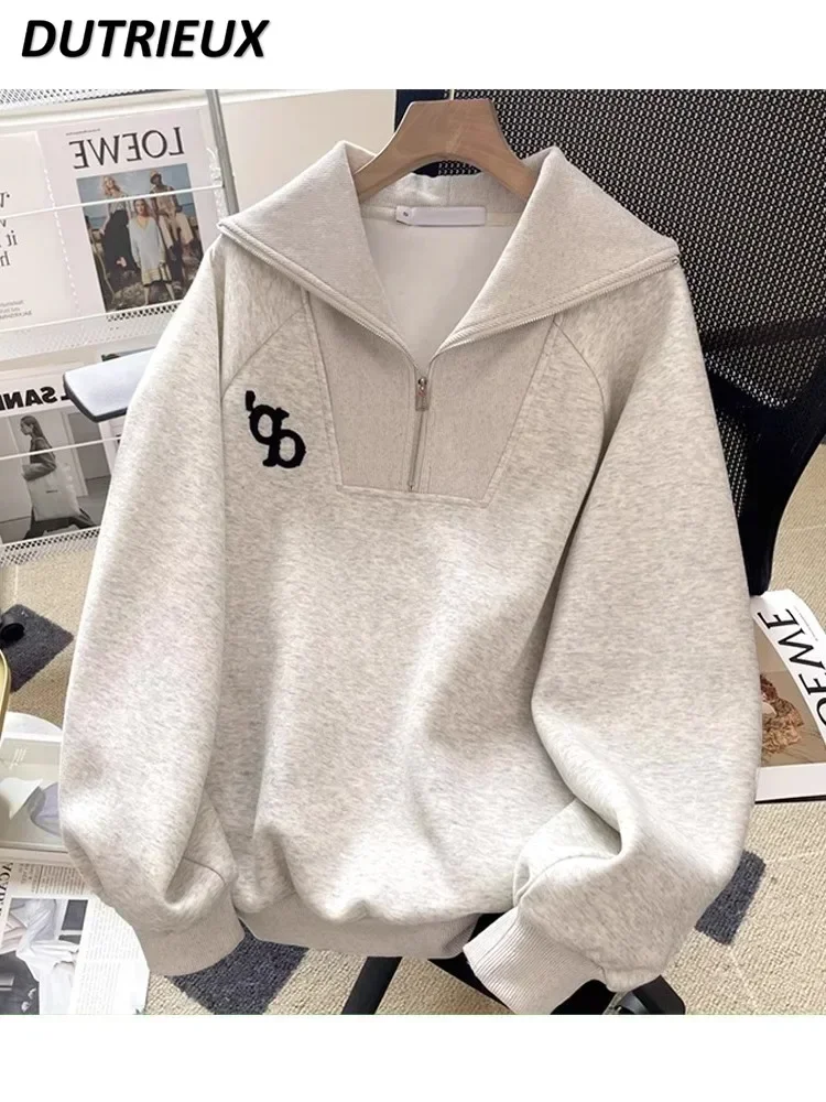 

Men's and Women's Casual Hoodies Spring and Autumn Japanese Style Retro Loose Sweatshirt College Style Long Sleeve Pullover