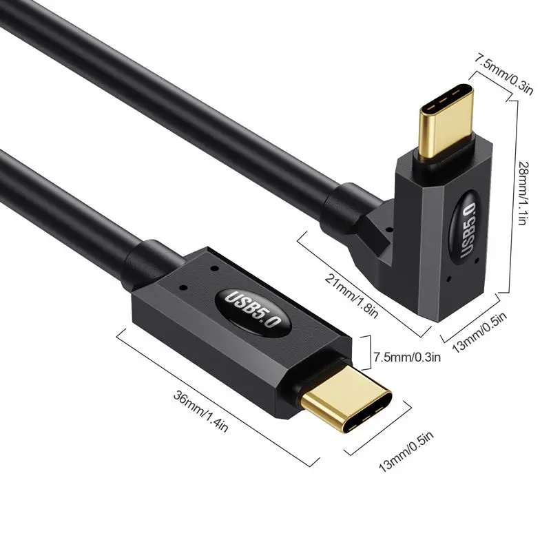 

USB 5.0 Type-C Male to Male Connection Cable 80Gbps Data Transmission Supports 16K/Dual 8K HD 240W Charging Thunderbolt 3/4/5