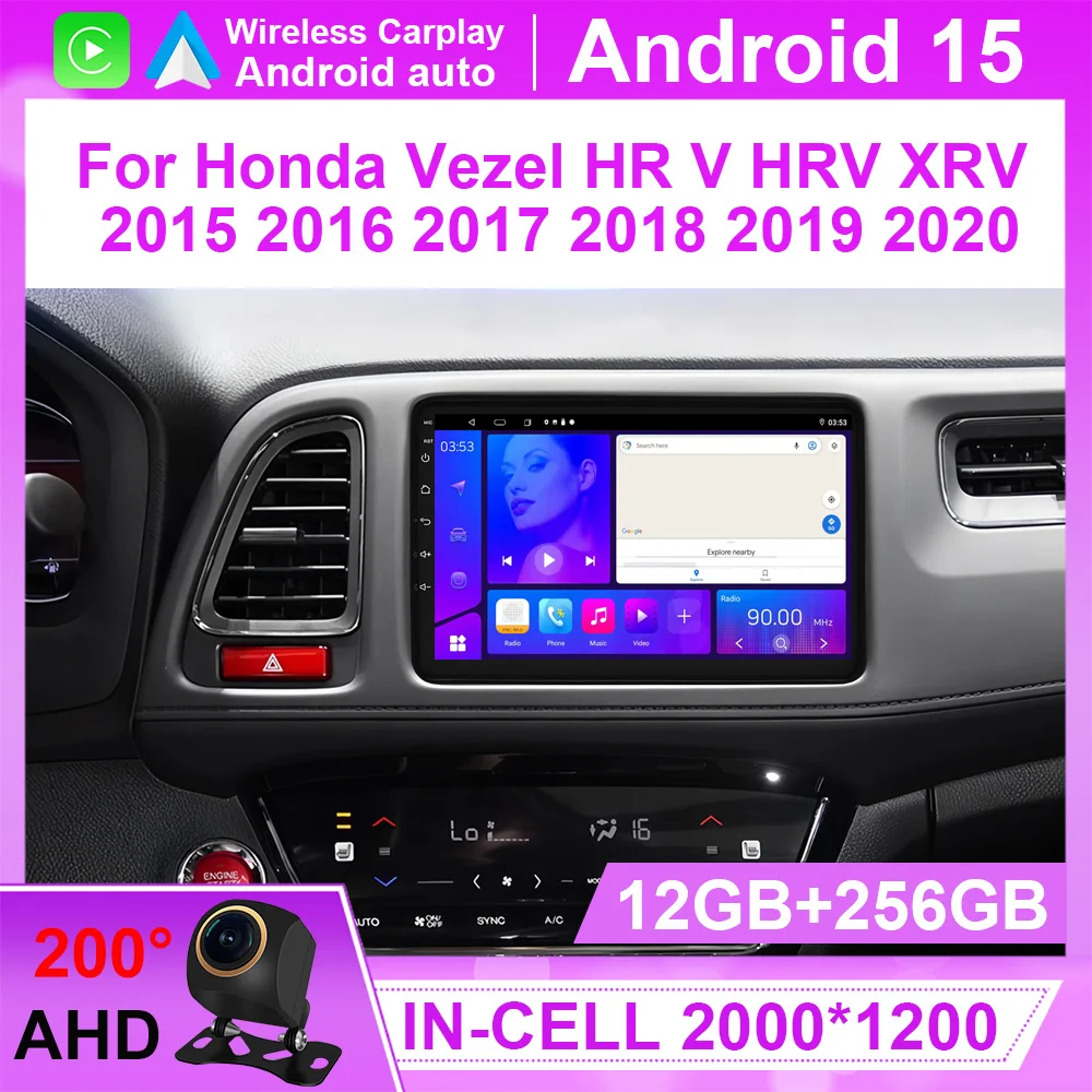 

Android15 For Honda Vezel HR V HR V HR V 2015 2016 2017 2018 2019 2020 Car Radio Multimedia Stereo Player Navigation GPS Carplay