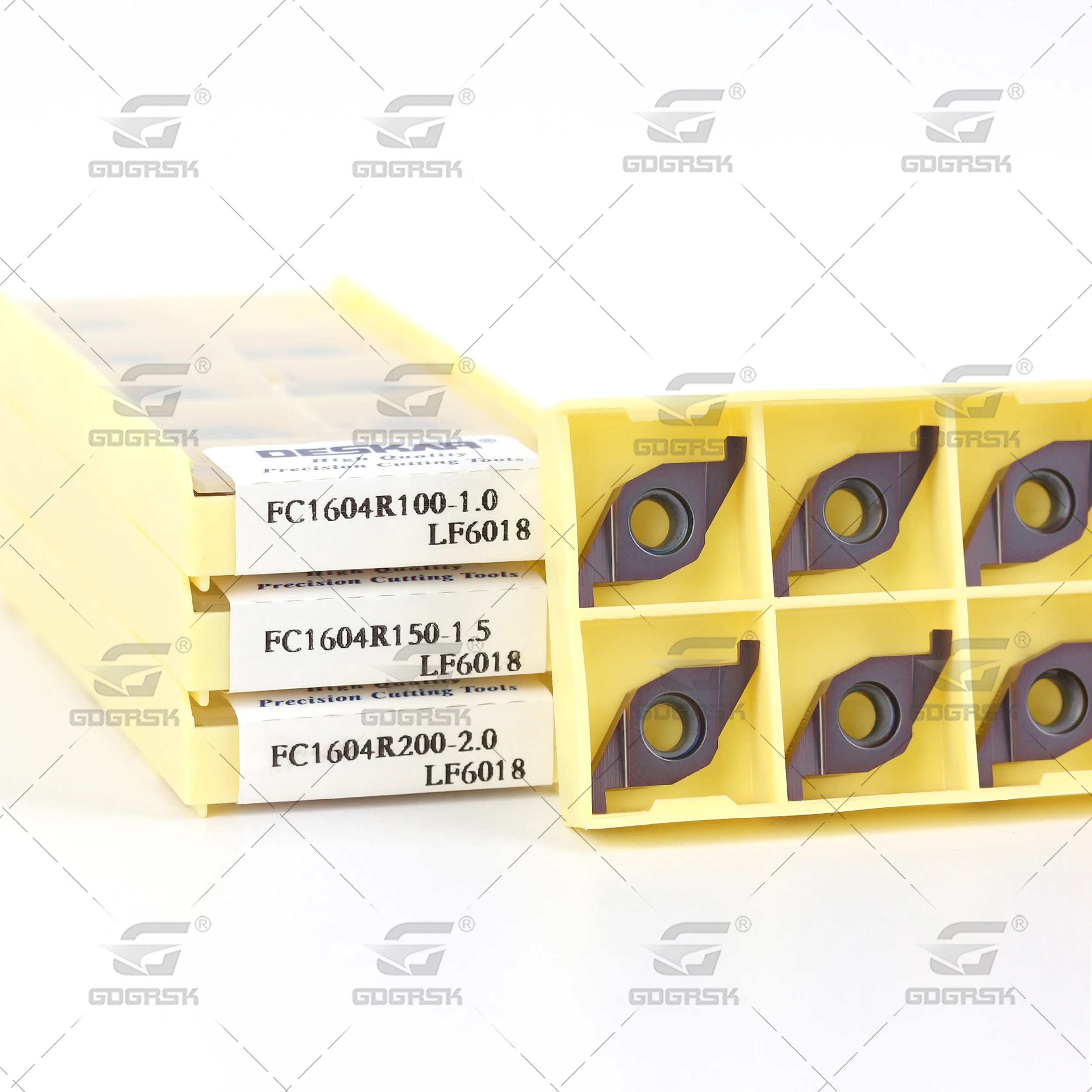 DESKAR CNC 선반 공구, ED 슬롯 블레이드, 카바이드 절삭 인서트, FC1604R100-1.0 FC1604R150-1.5 FC1604R200-2.0 FC1604R250-2.5 LF6018