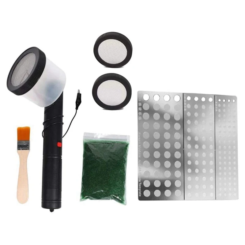 Flocking Kit Static Grass Applicator ABS Flocking Machine with Antislip Handle for DIY Scenic Modelling Diorama Scenery-A27I