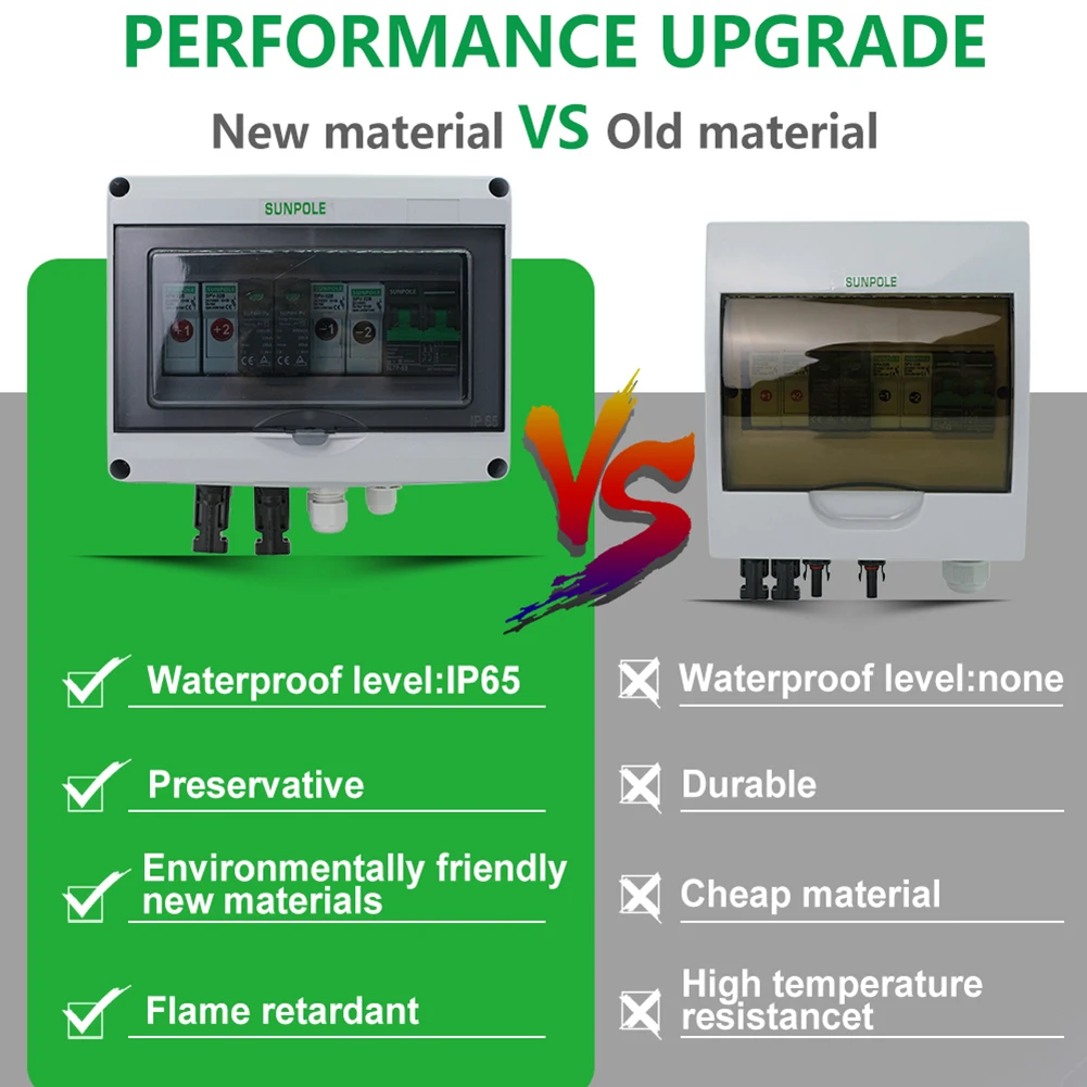 

2 In 1 Out PV Combiner Box 550V Combiner Boxes For Residential Rooftop LQX-C DC Strings Over-load Over-voltage