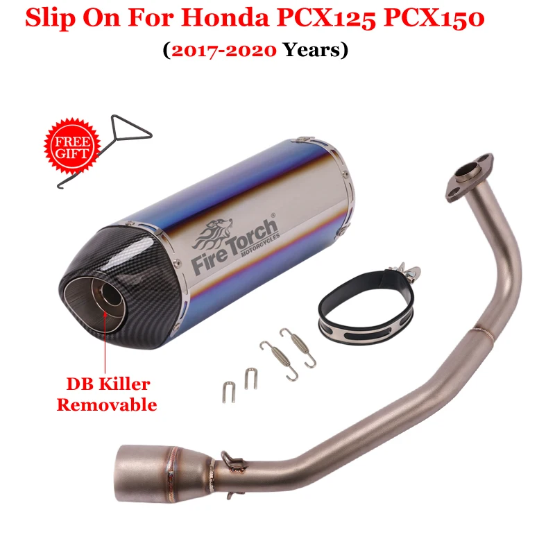 For Honda PCX125 PCX150 Full System Motorcycle Yoshimura Exhaust Modified Muffler Escape DB Killer Front Middle Link Pipe 17-20