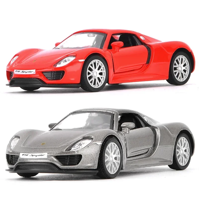 

1:36 Porsche 918 Sport Car Model Alloy Diecast Metal Simulation Pull Back Toy Car Model for Boys Gift Collection