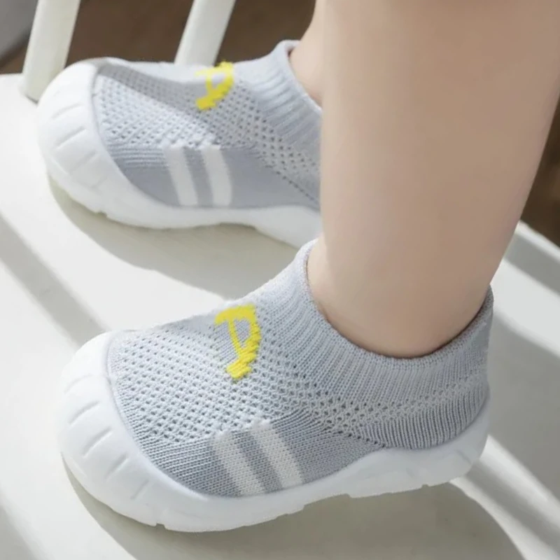 

New baby sports shoes baby soft sole toddler shoes knitted indoor shoes