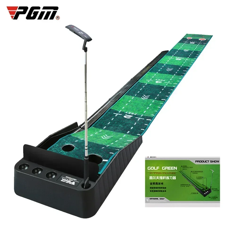 PGM 3M Golf Putting Mat Golf Putter Trainer Green Carpet Practice Set Ball Return Mini Golf Putting Green Fairway Mat TL021