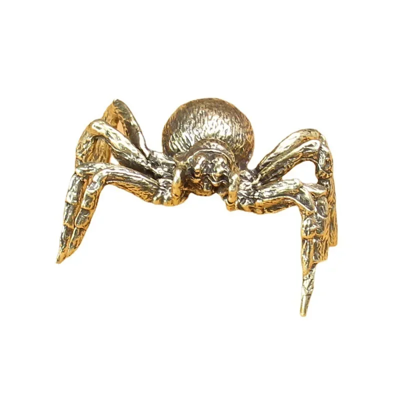 Personalized Brass Ornaments Spider Tea Pet Tea Ceremony Retro Crafts Home Living Room Tabletop Decoration Accessories Gifts