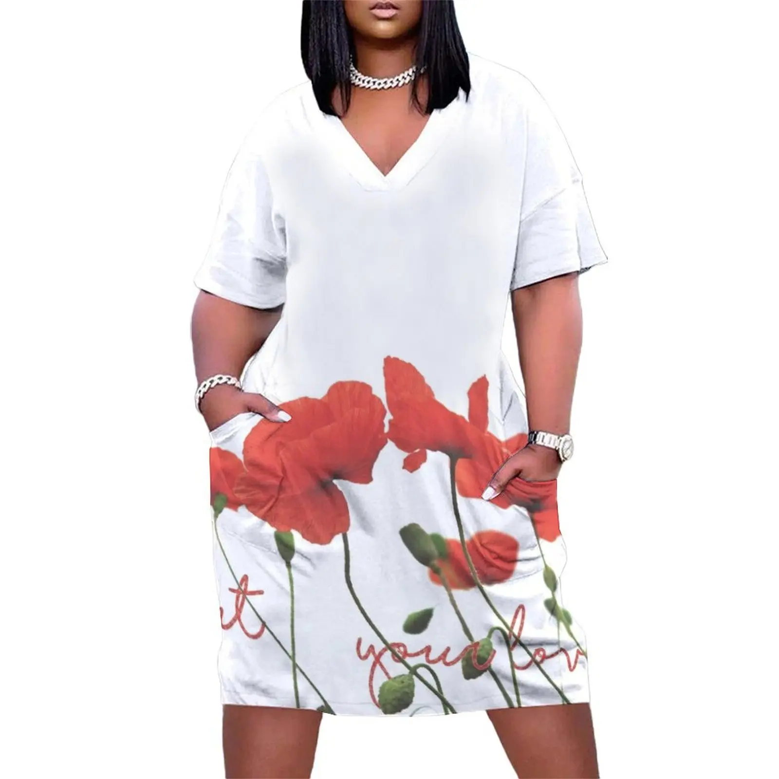 

Limit to Your Love,,, Loose Pocket Dress prom dresses elegant women's sets summer women's suit