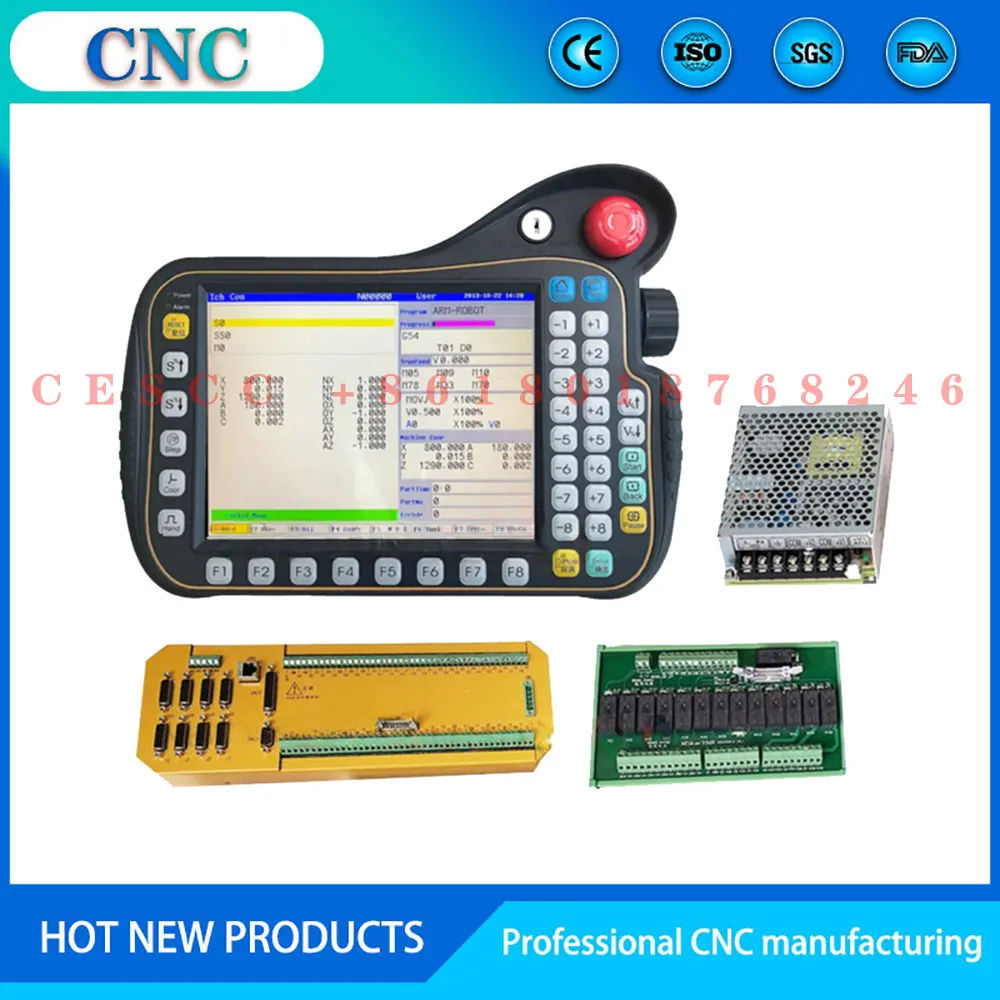 

NEW HMI CNC 4/6/8 axis robot control system Manipulator system controller is used for robot machine tool PLC teaching function