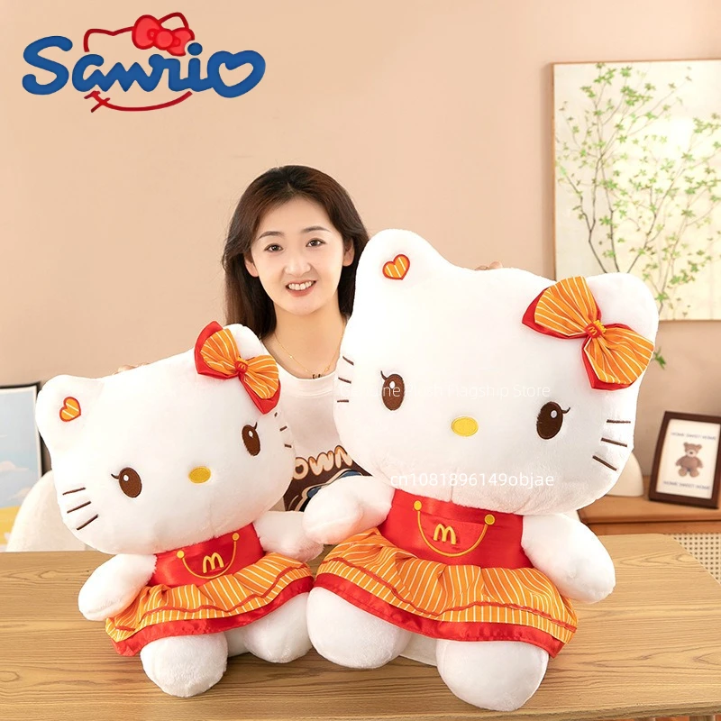 23/30/45/60CM Große Größe Sanrio Hallo Kitty Cartoon Anime Plüsch Puppe Zimmer Dekorative plüschtiere Kissen Peluche Ornament Geschenk