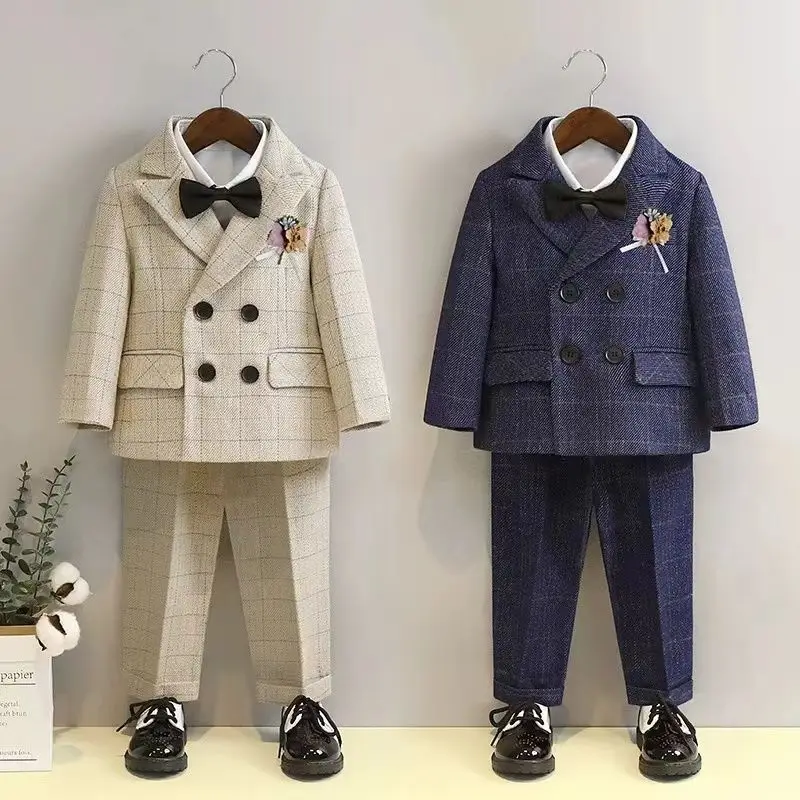 

Новое детское пальто, рубашка, брюки, пиджак, костюм, комплект детского фестиваля, детская одежда для выступлений, пиджак на пуговицах для мальчиков, костюм LI776