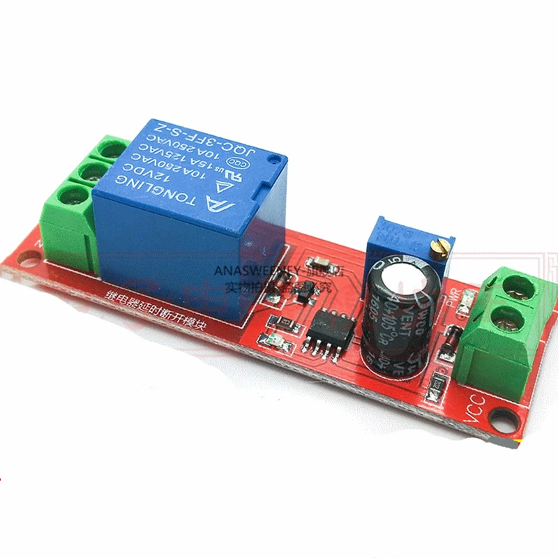 5 Pieces NE555 Delay Module 12V Delay Disconnect Relay Module Delay Switch Delay Adjustable 1-10 Seconds