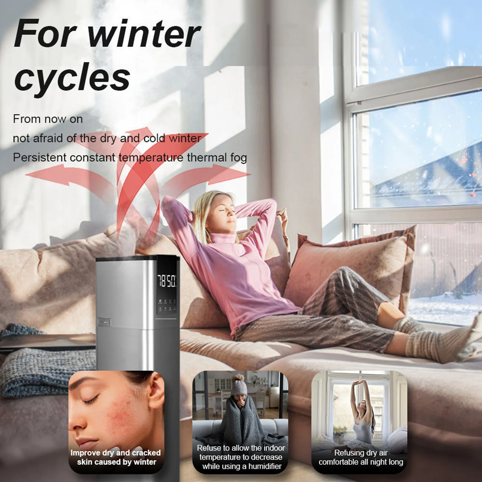 

Увлажнитель тумана, ультра тихий увлажнитель воздуха, 13 л, предохранительный замок, 110-240 В, дистанционное управление с функцией УФ-излучения для офиса