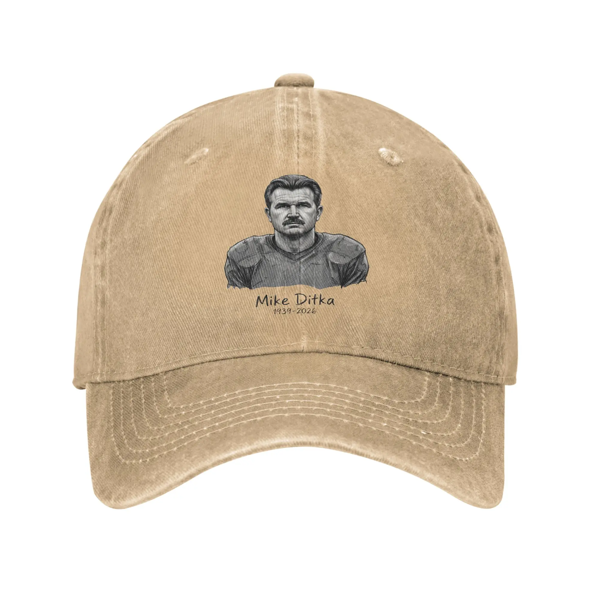 Da-Coach Mike-Ditka Rest in Peace Men Women Baseball Cap  Distressed Denim Washed Caps Hat Retro Unstructured Soft Snapback Hat