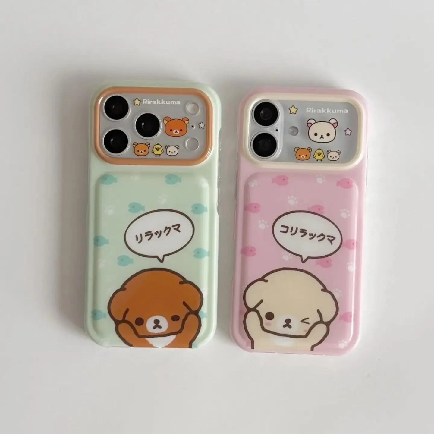Niedliche R-Rilakkumas Bären-Handyhülle für Samsung Galaxy A27 A37 A57 A16 A07 A17 A36 A26 A56 A55 A35 A25 A15 A05s A54 A24 A14 4G 5G