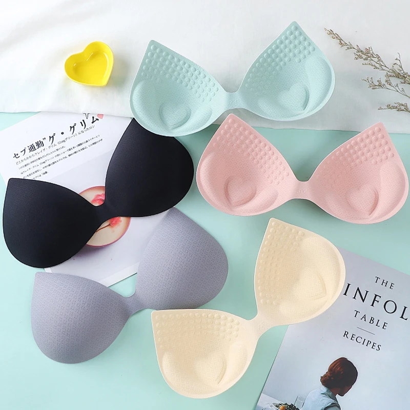 1PCS Chest Cup Breast Bras Bikini Insert Chest Pad Women Swimsuit intimate Accessories Padding Inserts Sponge Foam Bra Pads