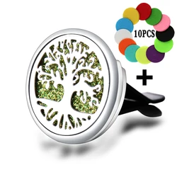 Tree Of Life Insert Car Aromatherapy Gasket Stainless Steel Car Air Outlet Essential Oil Diffuser Fashion Perfume Locket Jewelry