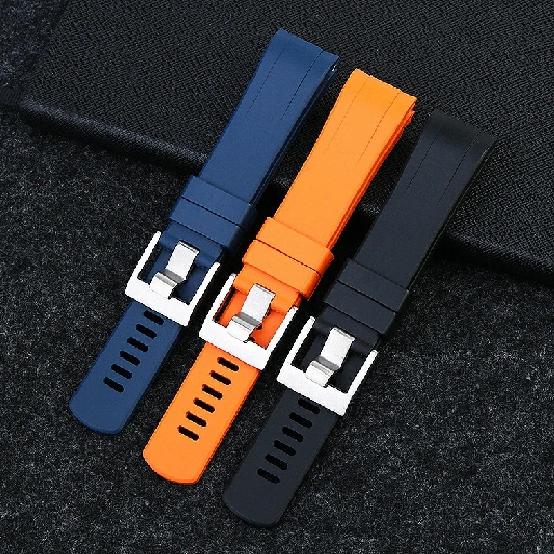 Fluorine Rubber Silicone Watch Strap for Seiko Abalone PROSPEX Series SRPE99K1 SRP777 SRP773 SRPC25 SRPA21 Watchband 20mm 22mm