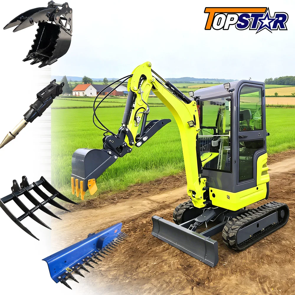 Customized Mini Excavator Kubota Engine EURO5 EPA Approved 2.2-ton Earth-moving Digger at Reasonable Factory Wholesale Price