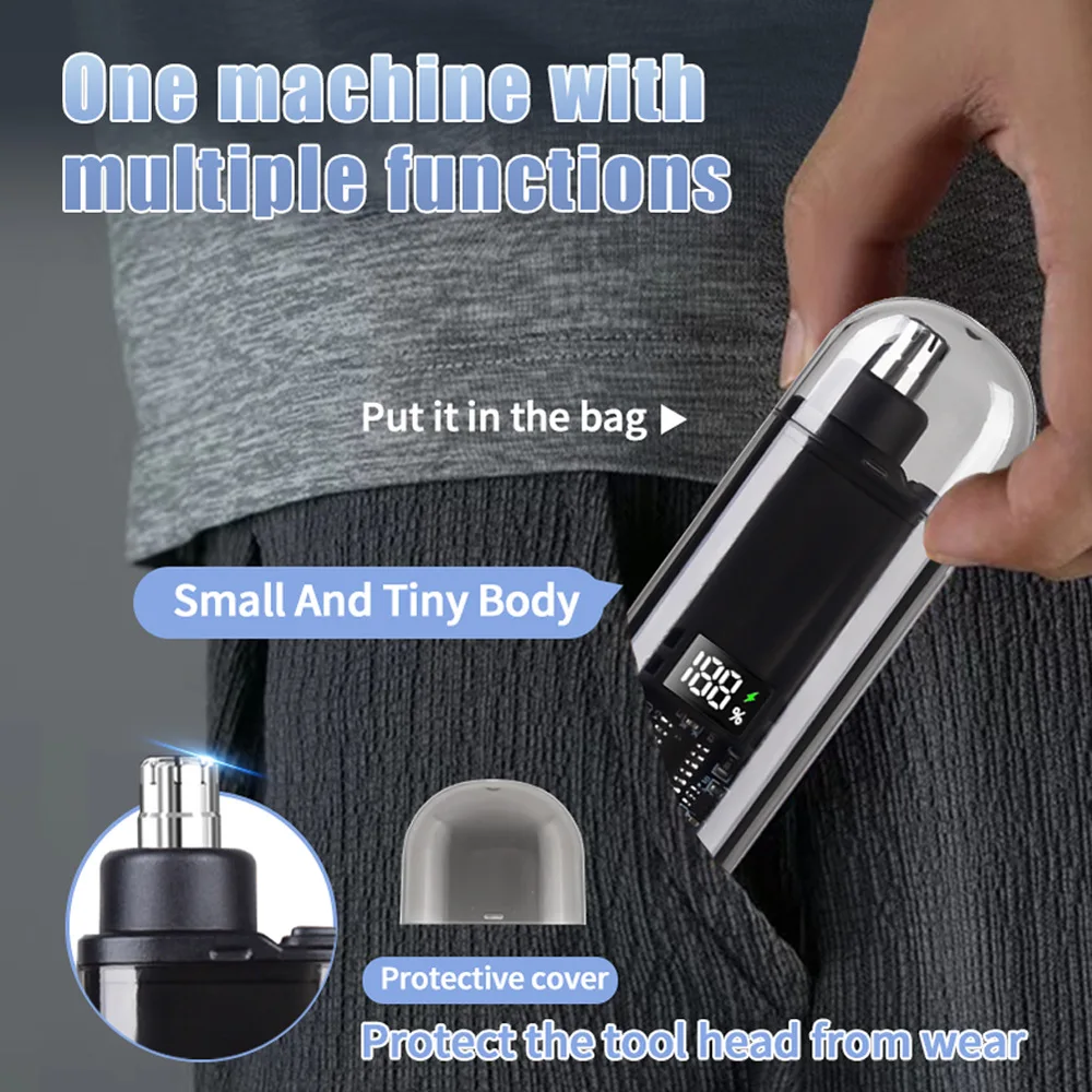 Mini Electric Nose Hair Trimmer for Men And Women Rechargeable Water Washable Nasal Hair Grooming Tool image 4