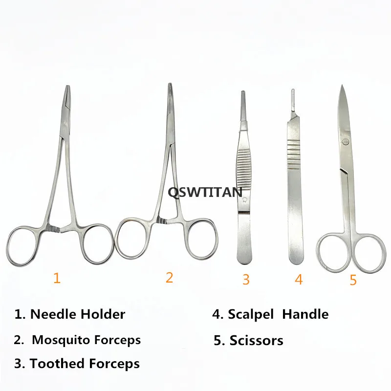 Surgical Suture Training Kit Skin Operate Suture Practice Model Training Pad Needle Scissors Tool Kit Teaching equipment
