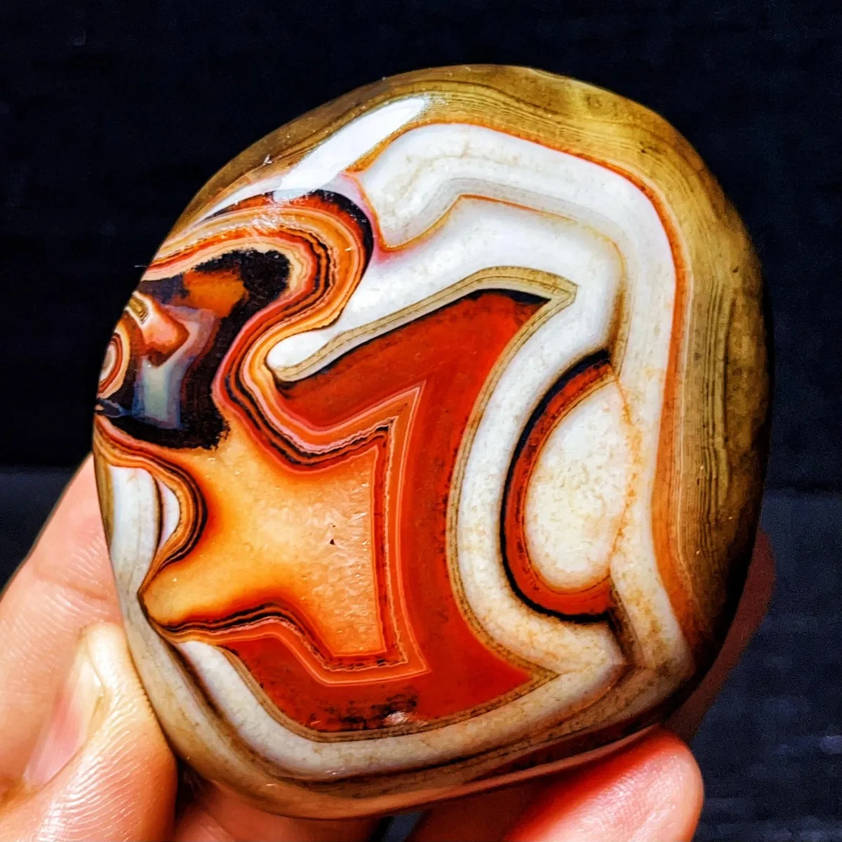 4PC Natural Banded Agate Desert Treasure, Polished Tumbled, Artisan Stone, Wire Wrapping, Crystal Collection, Table Display