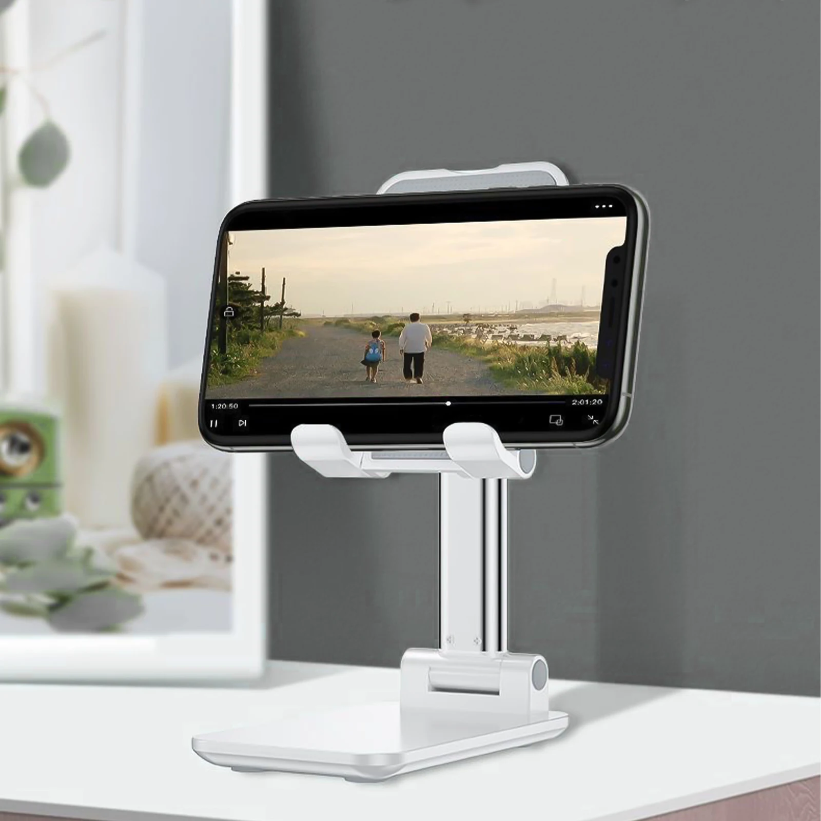 Height Adjust Phone Stand Foldable Desk Hold Cellphone Stand Plastic Mobile Device Bracket Suitable for Mobile Phones