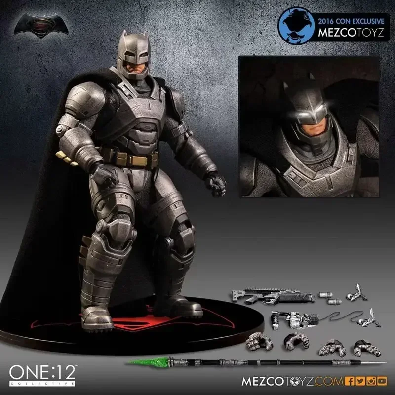 Original Mezco ONE:12 Collective Armored Batman (Batman V Superman) Dawn of Justice 2016 Con Exclusive Action Collection Figures