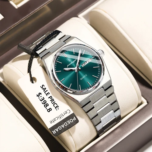 Reloj POEDAGAR de lujo para mujer, Reloj de pulsera de cuarzo luminoso resistente al agua a la moda para mujer, relojes de acero inoxidable con fecha y semana para mujer