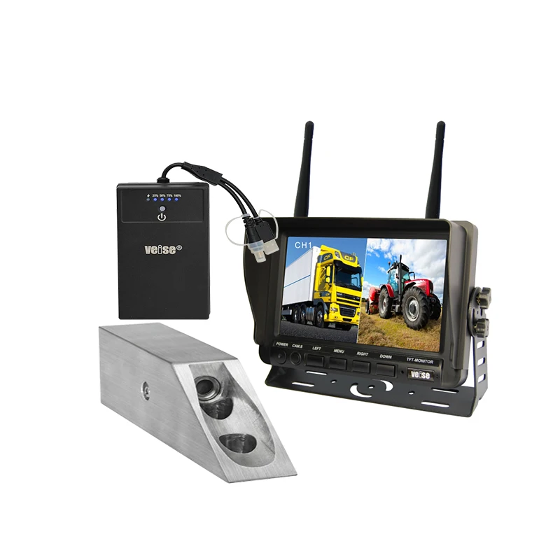 

Magnetic HD Front Driver Assistant Camera Monitor Kit 2.4ghz 7 Inch DC 12V IP69K Camera