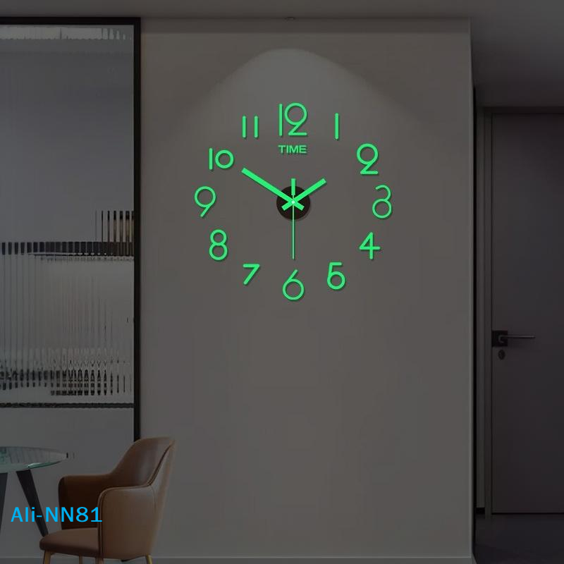  【N】2026 Modern Design Large Wall Clock 3D DIY Quartz Acrylic Mirror Stickers Living Room Home Decor 