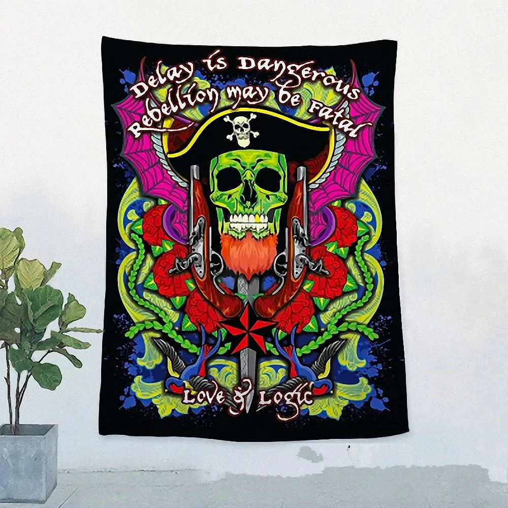 Large Rock Hip Hop Reggae Banners & Flags Tapestry Wall Art Metal Music Cloth Poster Bedroom Dormitory Decor Hanging Painting C3