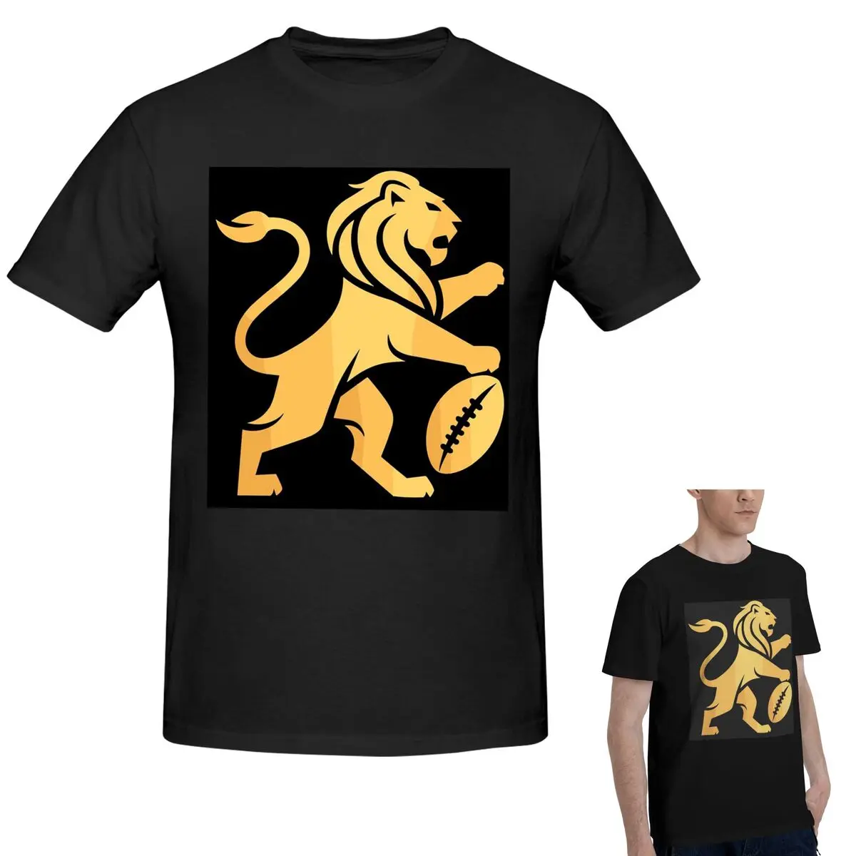 

100% Cotton Brisbane Lions T-Shirt Men's Funny Oversized T Shirt Men Round Neck Summer Shirts Tops S-6XL