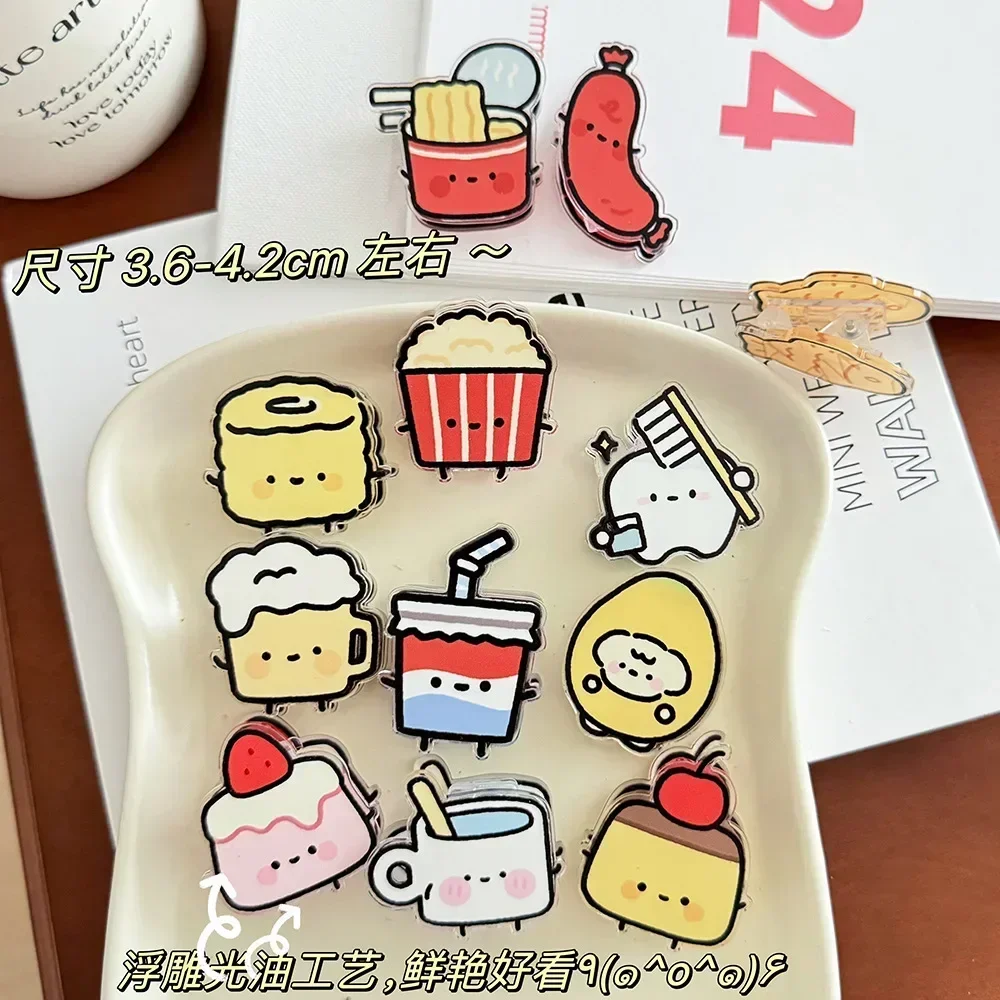 Cute Cartoon Ornaments Gift Sealing Clip Note Holder Pp Clip Student Cute Small Commodity Ornaments  Cute Stationery