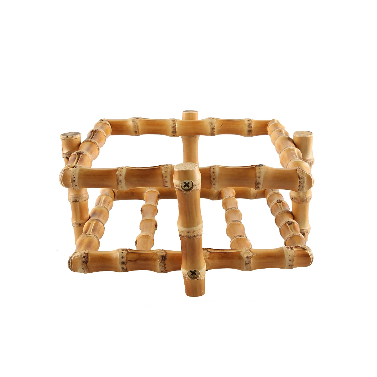 Towel Tray Vintage Unique Handmade KD Structure Knockdown Detachable Wood Rattan Bamboo Root Napkin Holder view 3